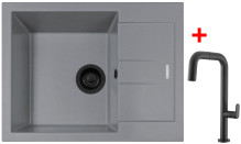 Sinks AMANDA 650 BL Nanogrey + EVA P Nanoblack 